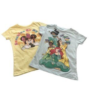 Disney Toddler Girls Minnie Mouse & Princess T-Shirt Bundle 2T